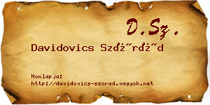 Davidovics Szórád névjegykártya